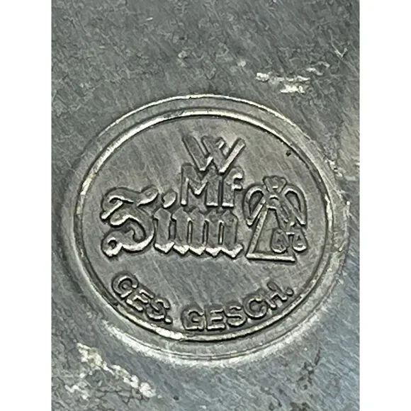 Vintage German WMF Zinn Ges. Gesch 4 3/8" Pewter Plate Rembrandt 1606-1669 - Picture 6 of 6